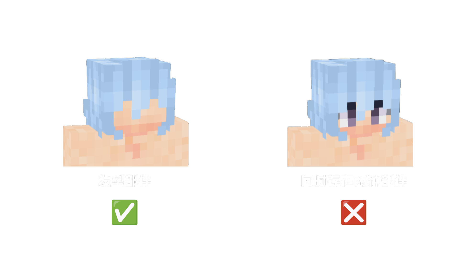 完整皮肤 vs 部件对比